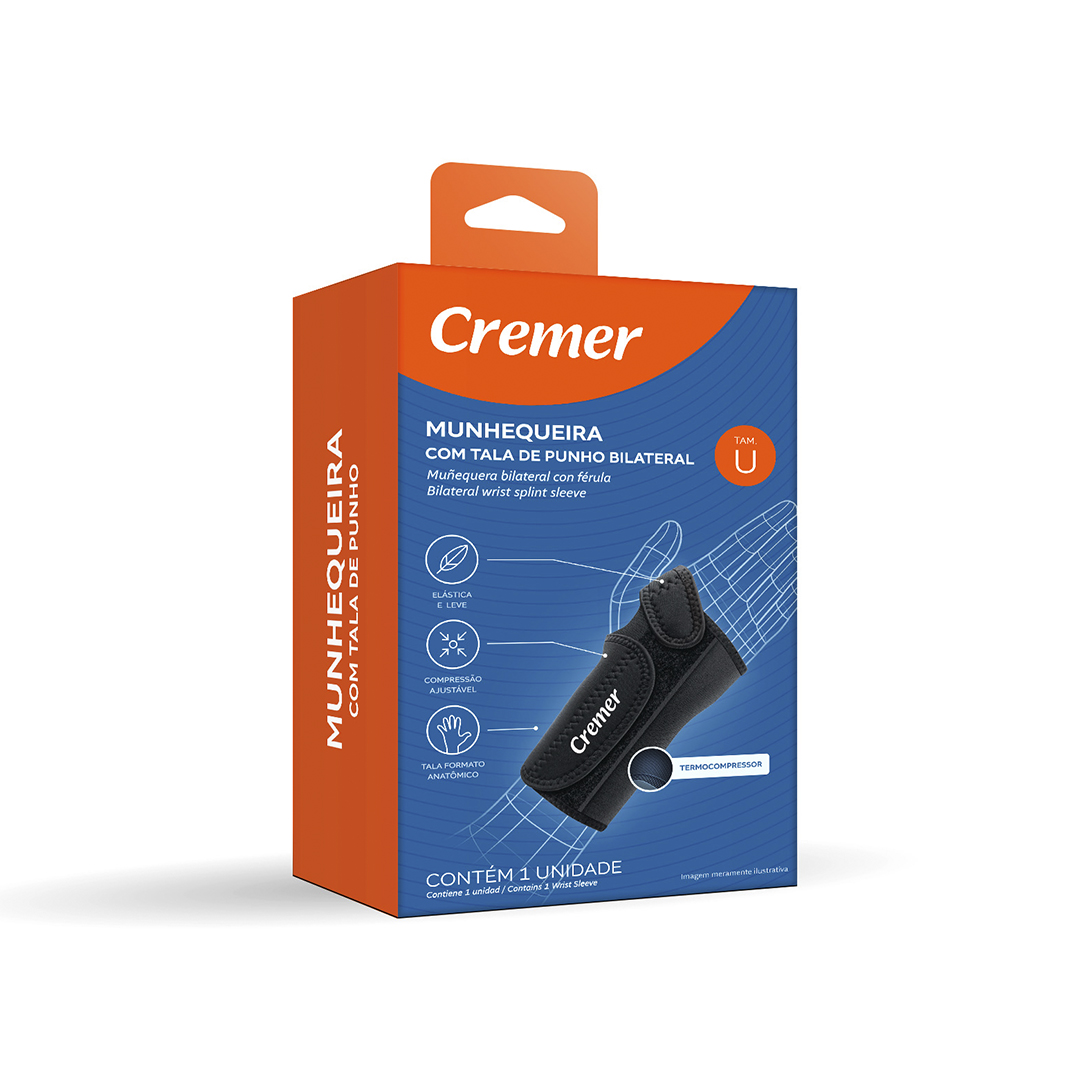 Munhequeira com Tala de Punho Bilateral